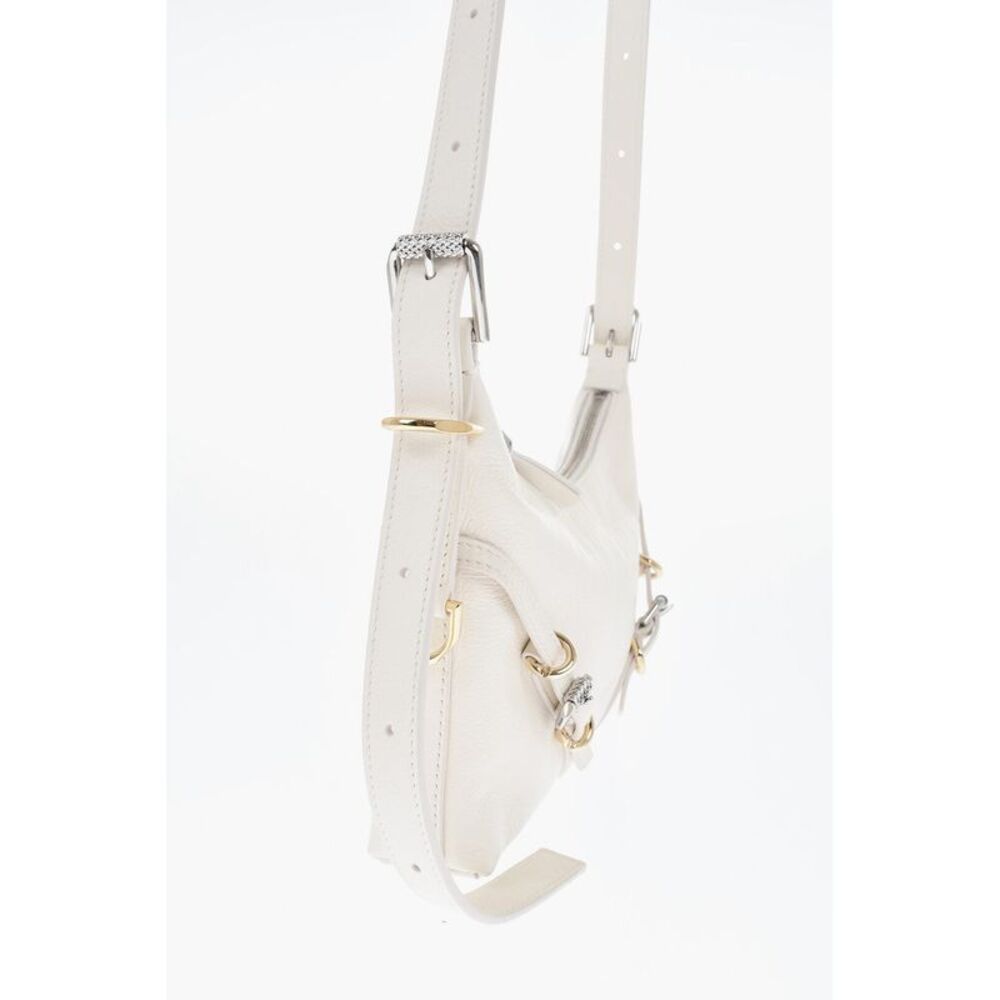 Hobo Bag VOYOU in Hammered Leather with Removable Shoulder Strap - Picture 5 of 5